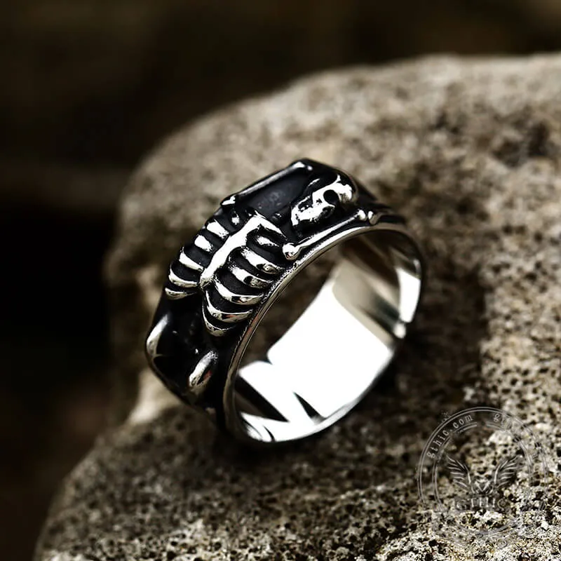 Full Skeleton Wrap Stainless Steel Skull Ring sold by GTHIC product image thumbnail 5
