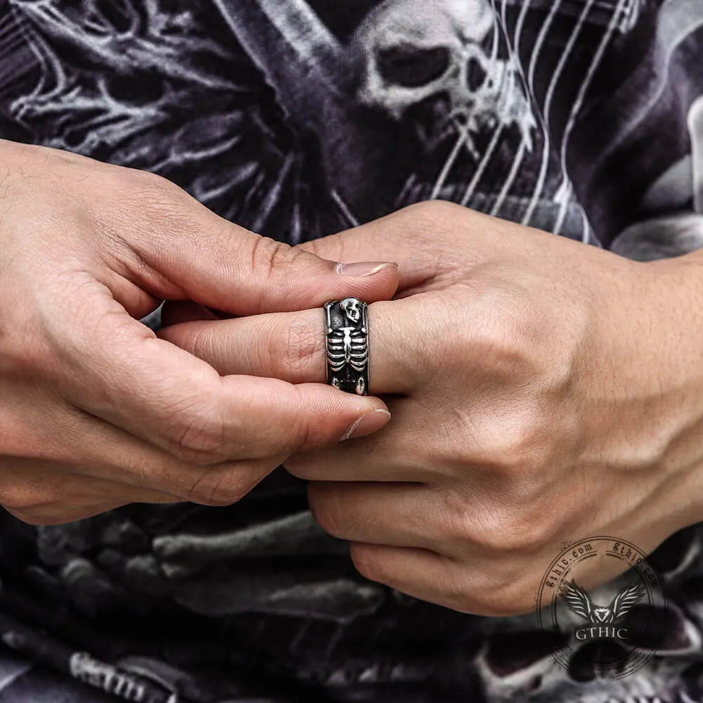 Full Skeleton Wrap Stainless Steel Skull Ring sold by GTHIC product image thumbnail 2