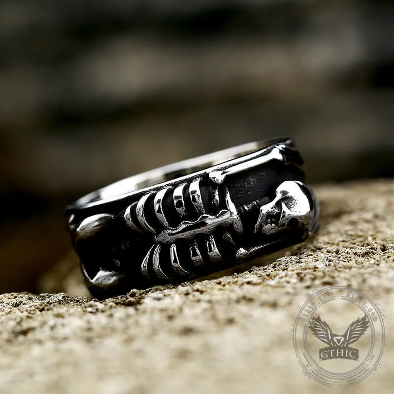 Full Skeleton Wrap Stainless Steel Skull Ring sold by GTHIC product image thumbnail 3