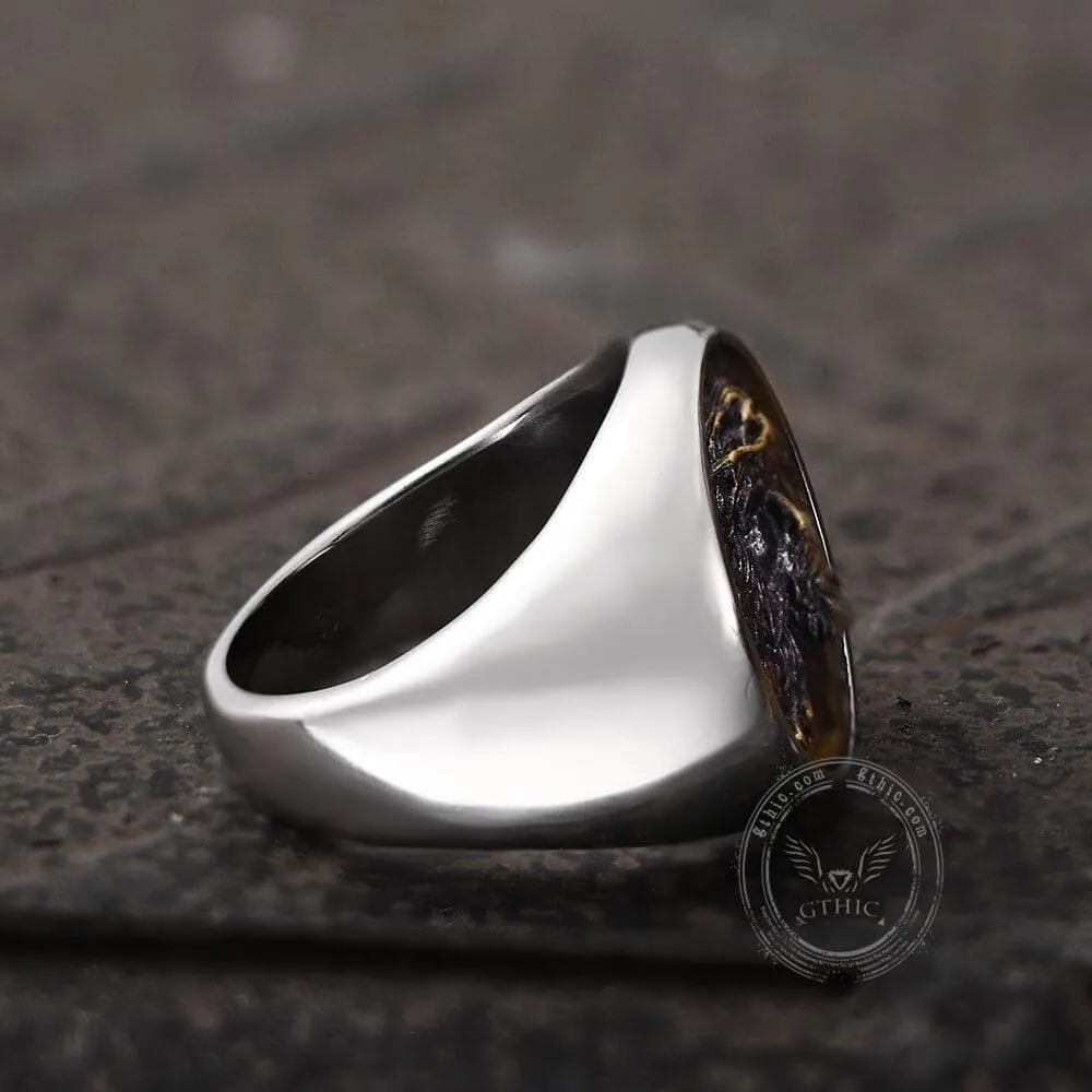 Jesus Portrait Stainless Steel Ring sold by GTHIC product image thumbnail 5