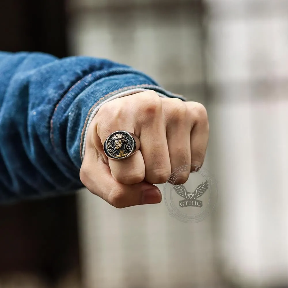 Jesus Portrait Stainless Steel Ring sold by GTHIC product image thumbnail 2