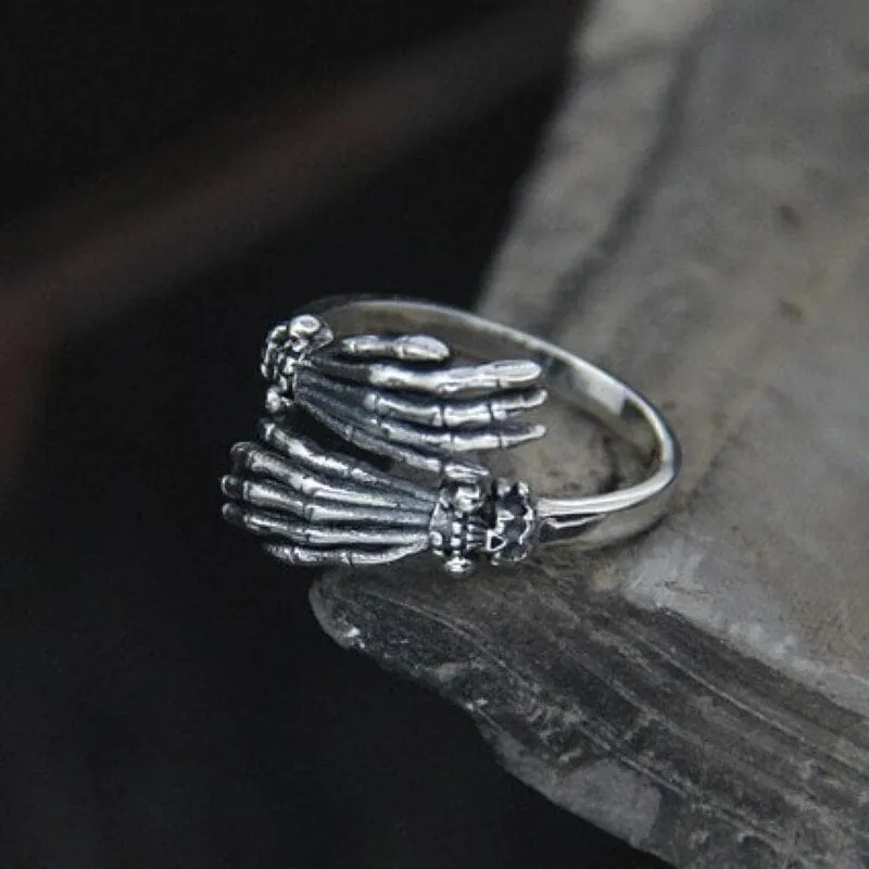 Ghost Claw Sterling Silver Skull Ring sold by GTHIC product image thumbnail 3