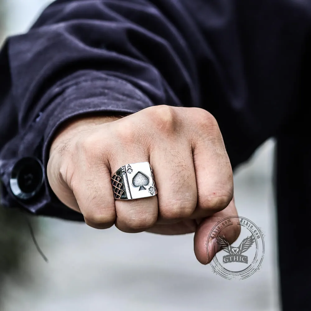 Spades Poker Stainless Steel Ring sold by GTHIC product image thumbnail 2