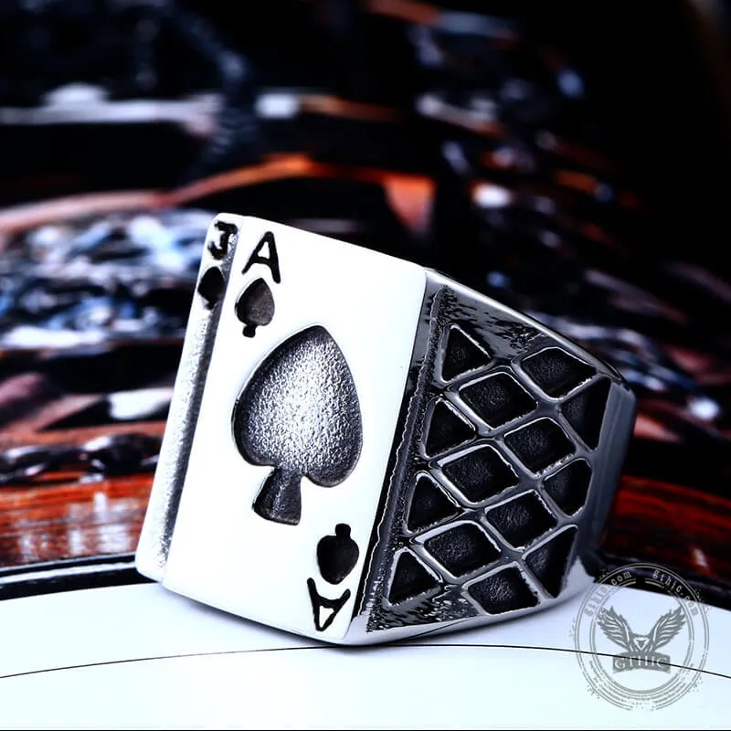 Spades Poker Stainless Steel Ring sold by GTHIC product image thumbnail 3