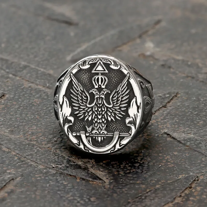 Double-Headed Eagle Ankh Stainless Steel Ring sold by GTHIC