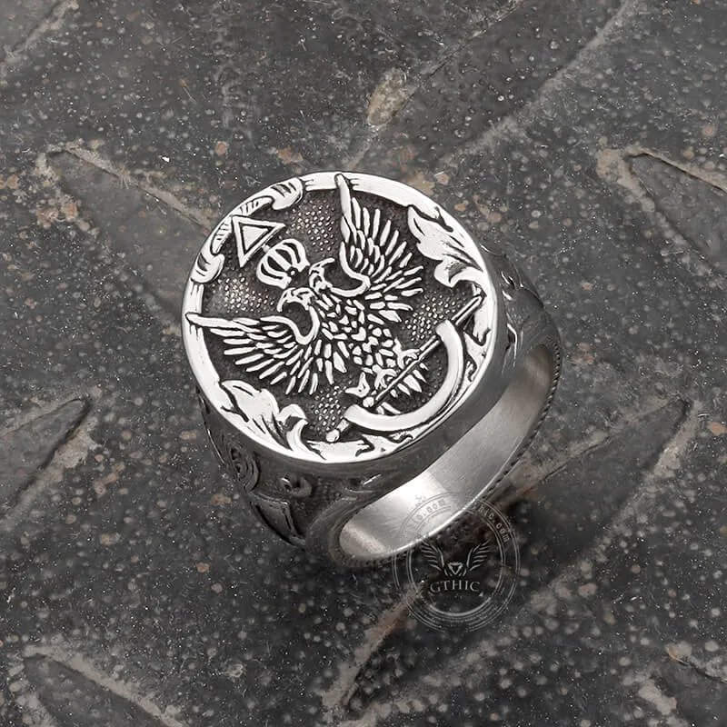 Double-Headed Eagle Ankh Stainless Steel Ring sold by GTHIC product image thumbnail 5