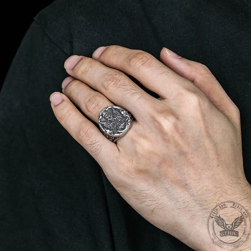 Double-Headed Eagle Ankh Stainless Steel Ring sold by GTHIC product image thumbnail 2