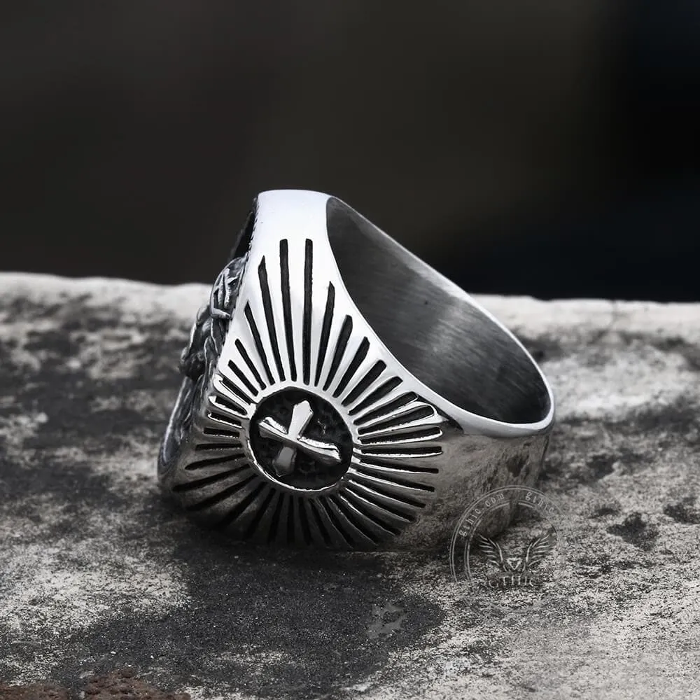 Jesus Cross Stainless Steel Religious Ring sold by GTHIC product image thumbnail 4
