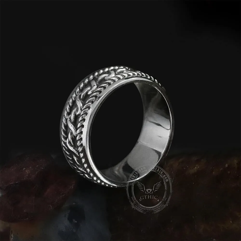 Hemp Cable Pattern Stainless Steel Retro Ring sold by GTHIC product image thumbnail 4