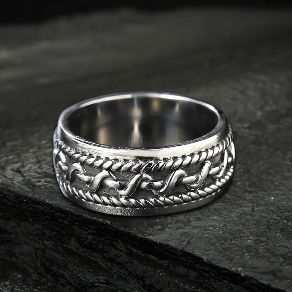 Hemp Cable Pattern Stainless Steel Retro Ring sold by GTHIC product image thumbnail 3