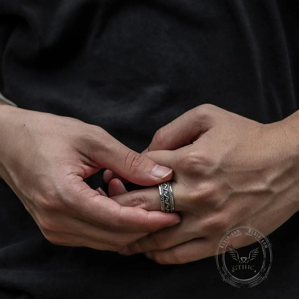 Hemp Cable Pattern Stainless Steel Retro Ring sold by GTHIC product image thumbnail 2