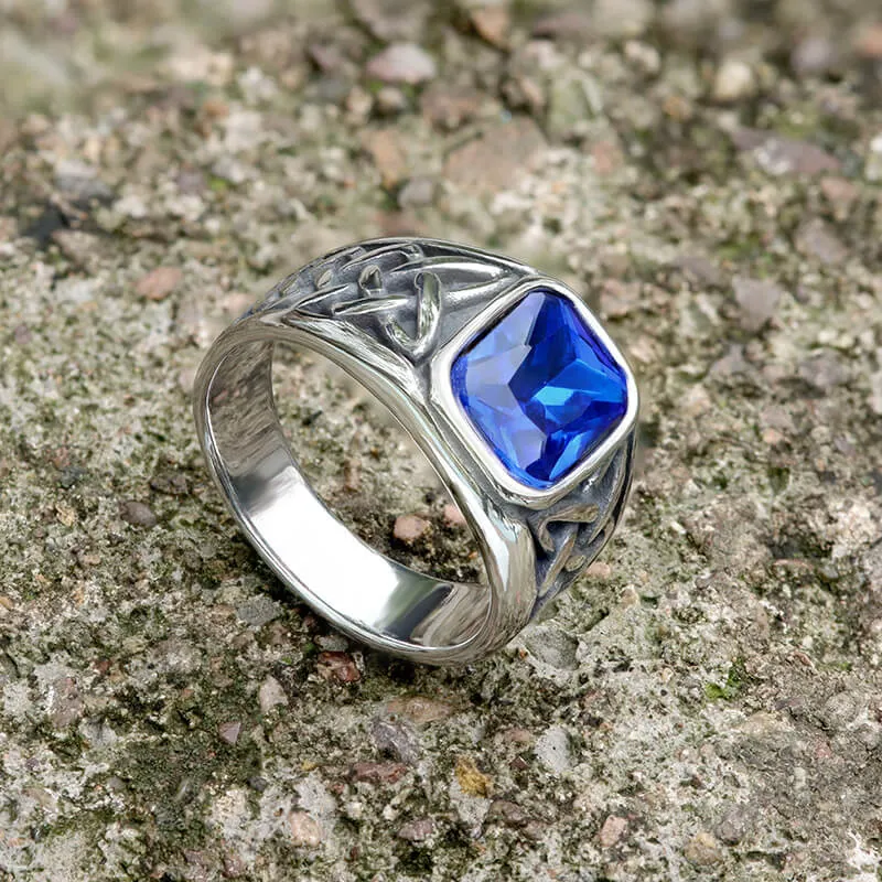 Viking Celtic Knot Gem-set Stainless Steel Ring sold by GTHIC product image thumbnail 3