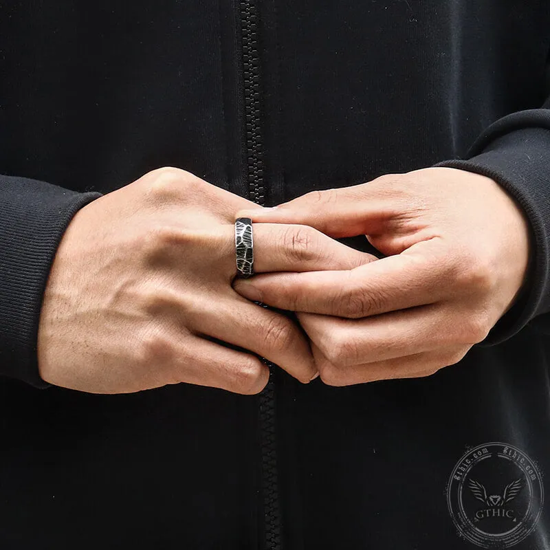 Striped Pattern Stainless Steel Ring sold by GTHIC product image thumbnail 2