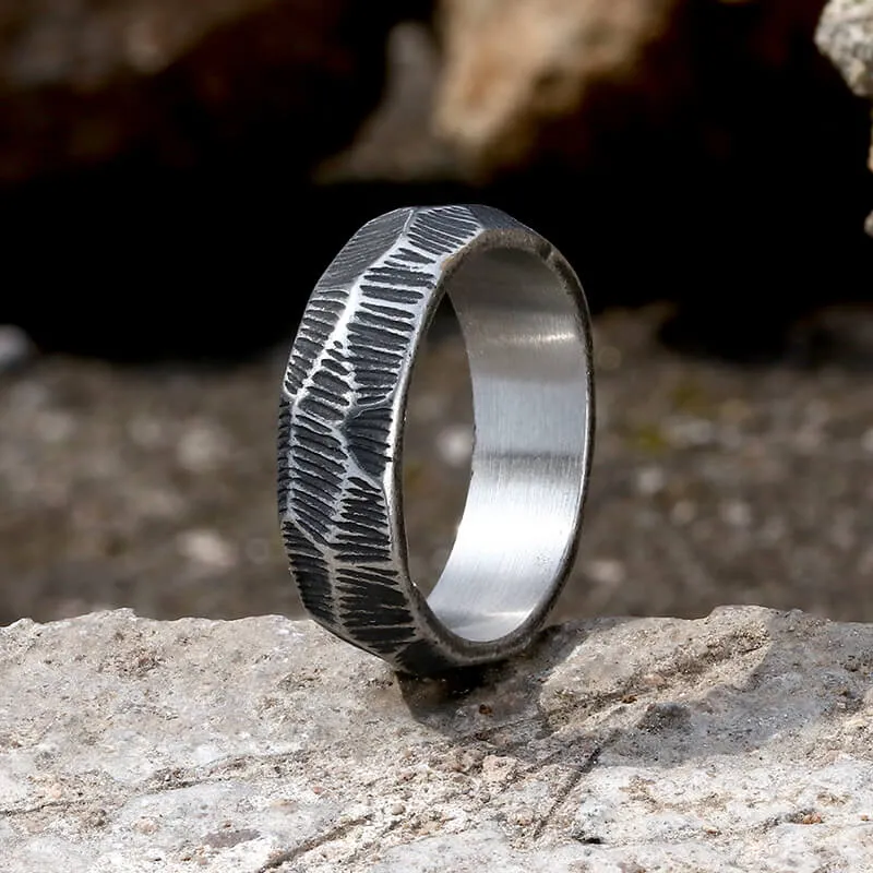 Striped Pattern Stainless Steel Ring sold by GTHIC