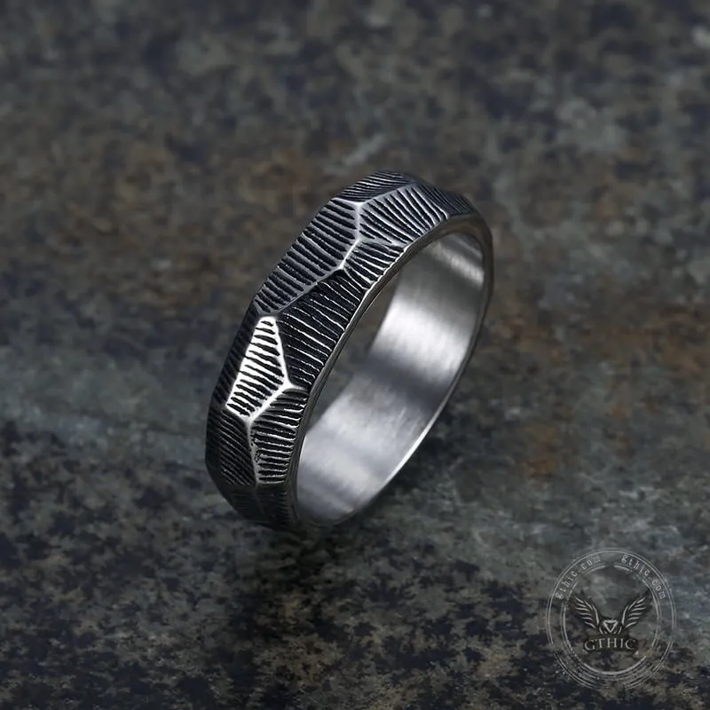 Striped Pattern Stainless Steel Ring sold by GTHIC product image thumbnail 5