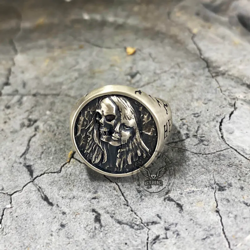 Angel Devil Sterling Silver Skull Ring sold by GTHIC product image thumbnail 5
