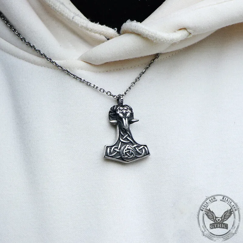 Tanngrisnir goat Stainless Steel Viking Pendant sold by GTHIC product image thumbnail 2