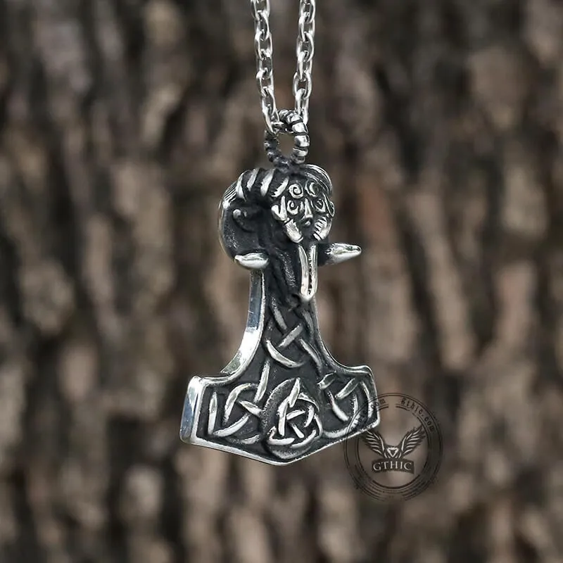 Tanngrisnir goat Stainless Steel Viking Pendant sold by GTHIC product image thumbnail 4
