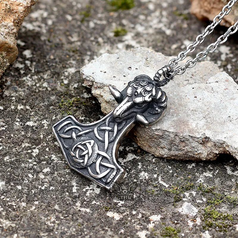 Tanngrisnir goat Stainless Steel Viking Pendant sold by GTHIC product image thumbnail 5