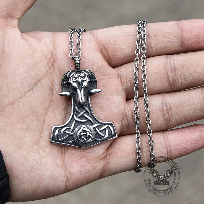 Tanngrisnir goat Stainless Steel Viking Pendant sold by GTHIC product image thumbnail 3