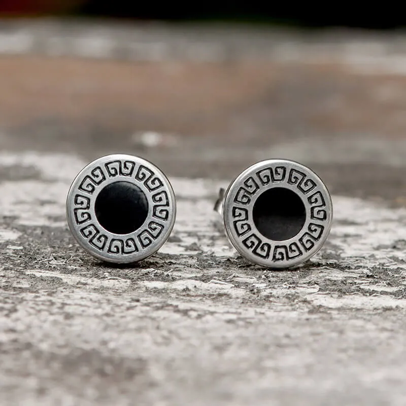 Vintage Roman Numeral Stainless Steel Stud Earrings sold by GTHIC product image thumbnail 3