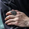 Flaming Skull Stainless Steel Ring sold by GTHIC