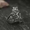 Flaming Skull Stainless Steel Ring sold by GTHIC