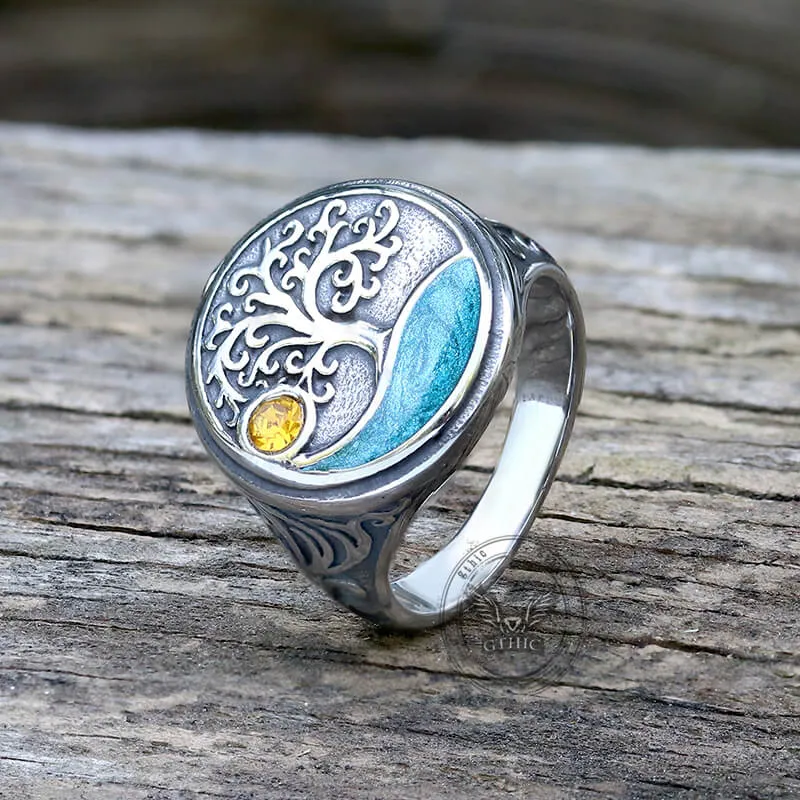 Viking Tree of Life Stainless Steel Amulet Ring sold by GTHIC product image thumbnail 5