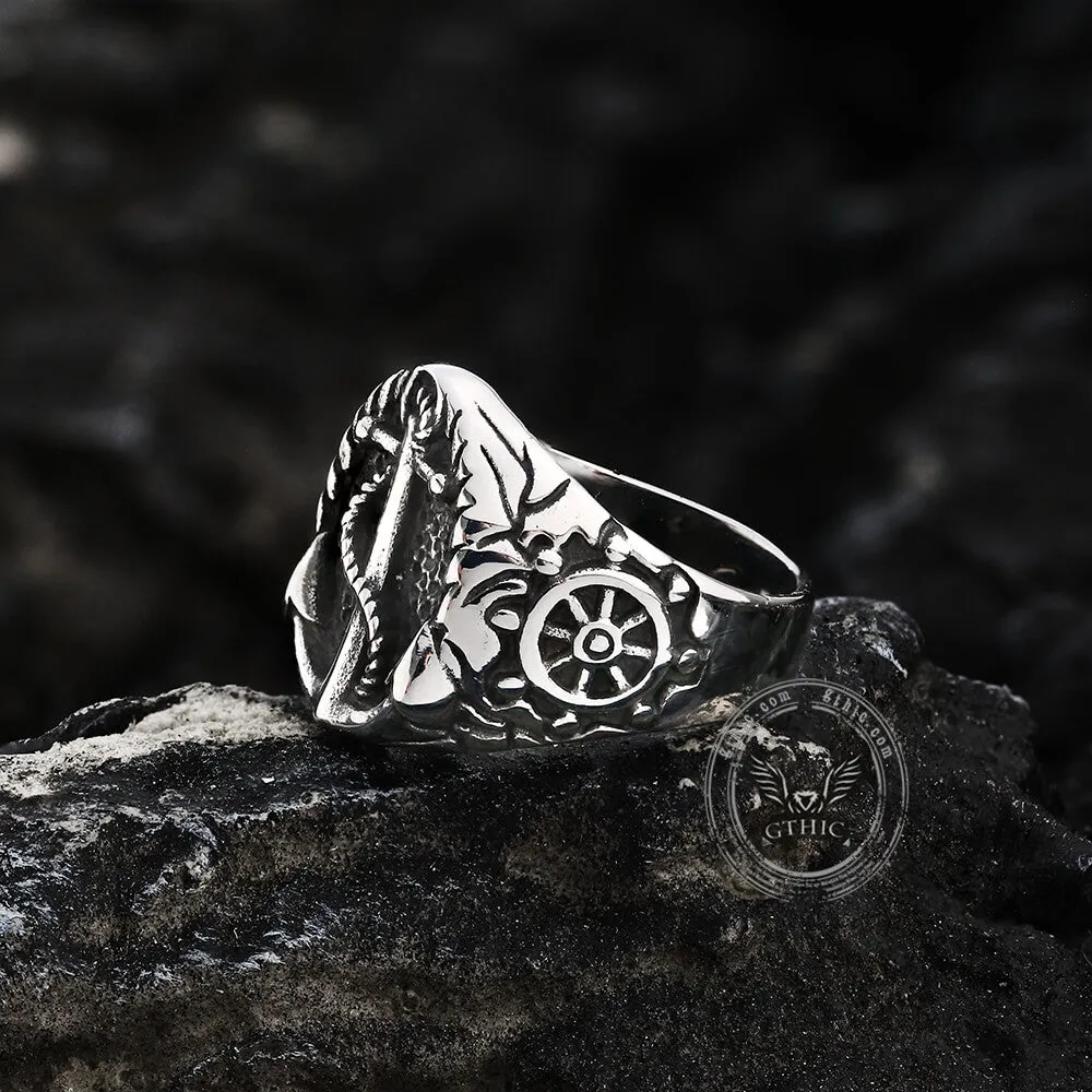 Nautical Anchor Stainless Steel Ring sold by GTHIC product image thumbnail 5
