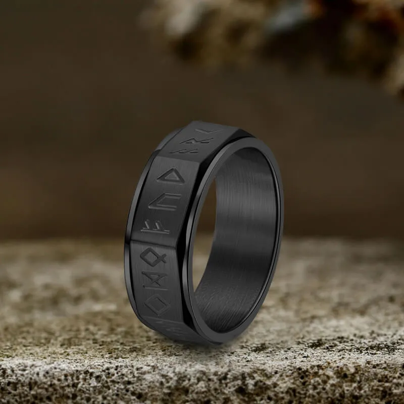 Nordic Rune Stainless Steel Spinner Ring sold by GTHIC product image thumbnail 5