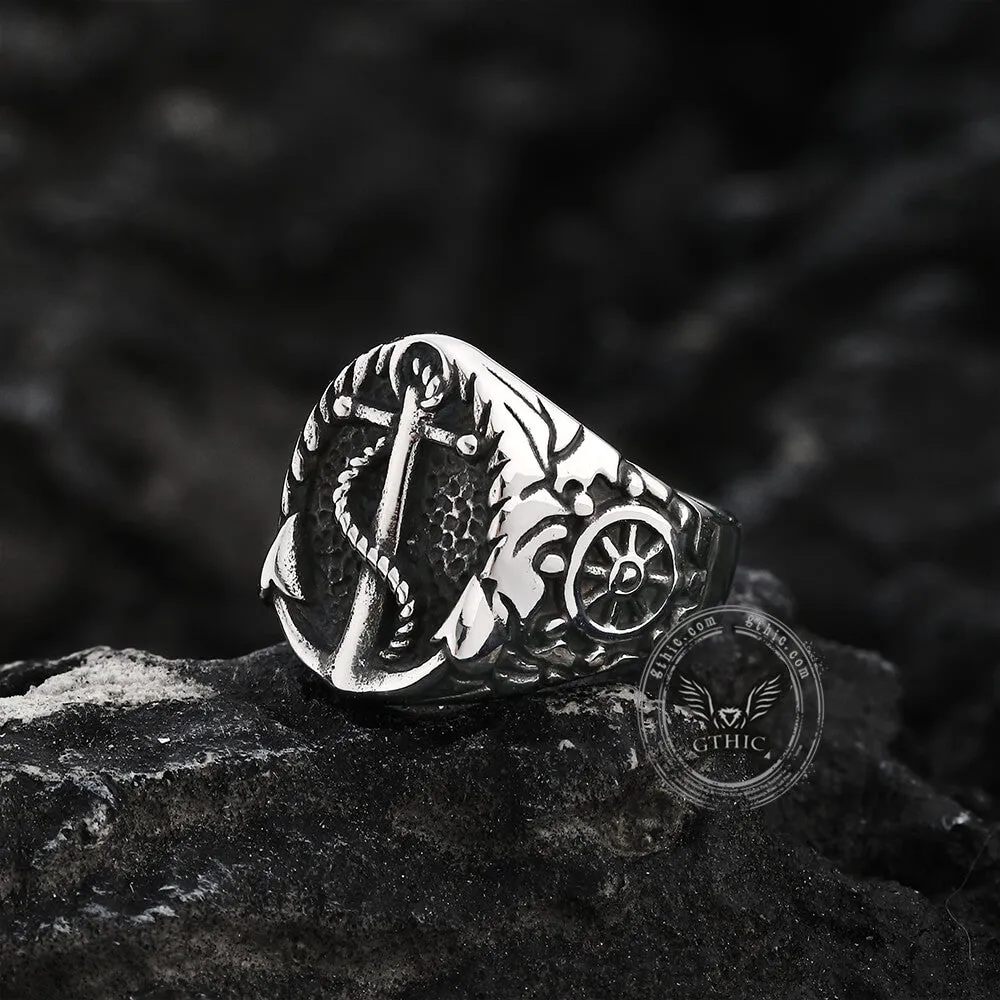 Nautical Anchor Stainless Steel Ring sold by GTHIC product image thumbnail 4