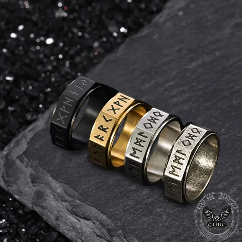 Nordic Rune Stainless Steel Spinner Ring sold by GTHIC