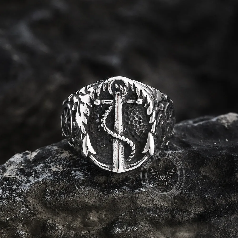 Nautical Anchor Stainless Steel Ring sold by GTHIC product image thumbnail 3