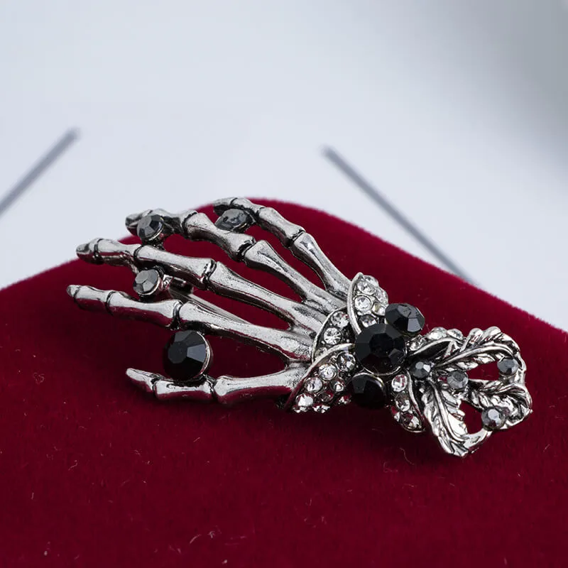Skeleton Hand Alloy Skull Brooch sold by GTHIC product image thumbnail 5