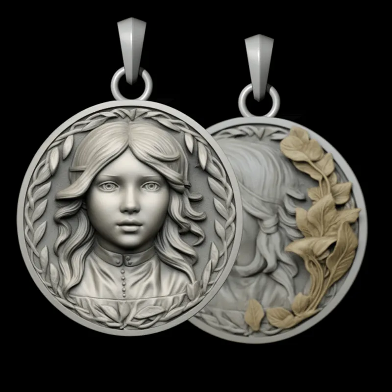 Custom Portrait Sterling Silver Pendant sold by GTHIC product image thumbnail 2