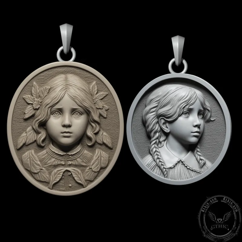 Custom Portrait Sterling Silver Pendant sold by GTHIC product image thumbnail 3