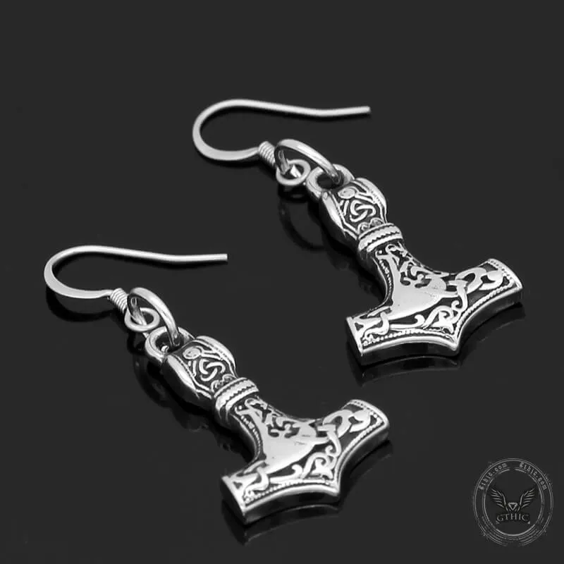 Odin Mjolnir Stainless Steel Viking Earrings sold by GTHIC product image thumbnail 4