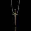 Sword and Shield Sterling Silver Skull Pendant sold by GTHIC