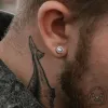 Round Stainless Steel Skull Stud Earring sold by GTHIC