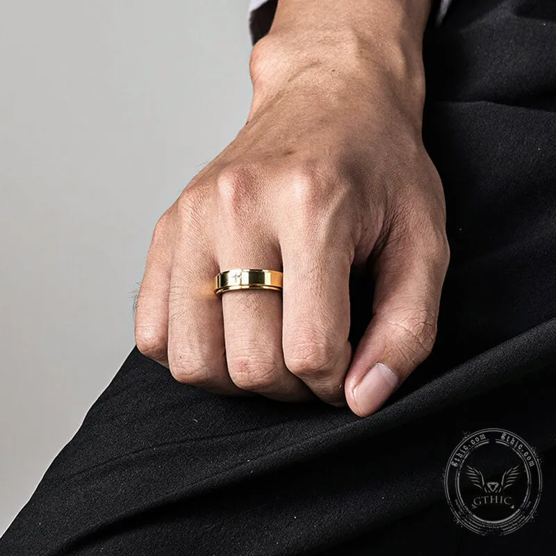 Simple Cross Stainless Steel Decompression Spinner Ring sold by GTHIC product image thumbnail 5