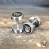 Round Stainless Steel Skull Stud Earring sold by GTHIC