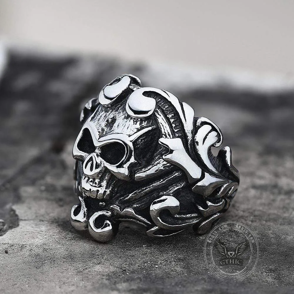 Gothic Vine Stainless Steel Skull Ring sold by GTHIC product image thumbnail 4