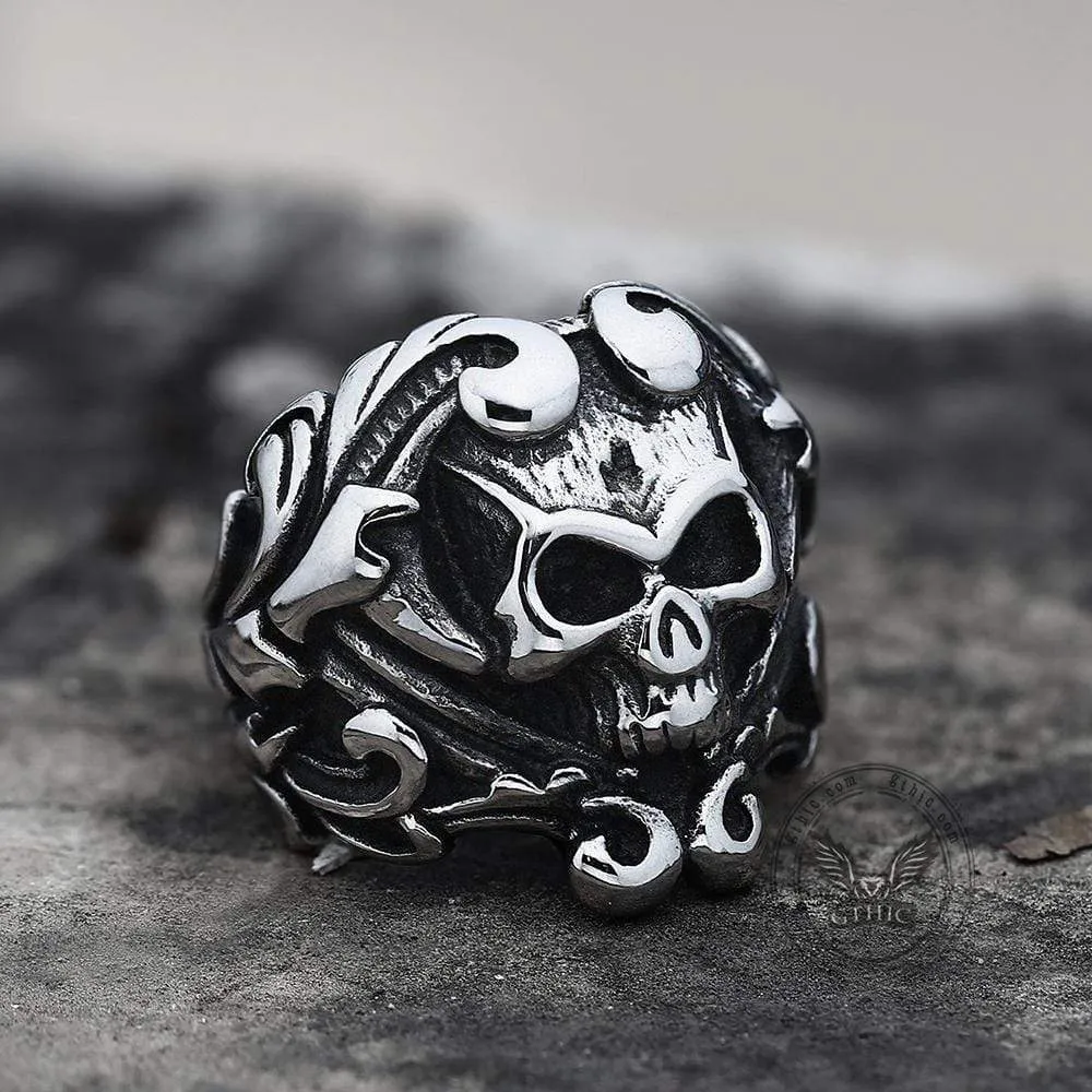 Gothic Vine Stainless Steel Skull Ring sold by GTHIC product image thumbnail 3