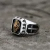 Golden Lion Stainless Steel Beast Ring sold by GTHIC