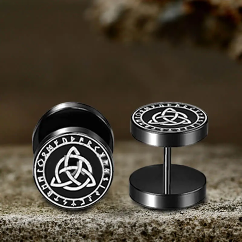 Viking Symbols Stainless Steel Stud Earrings sold by GTHIC