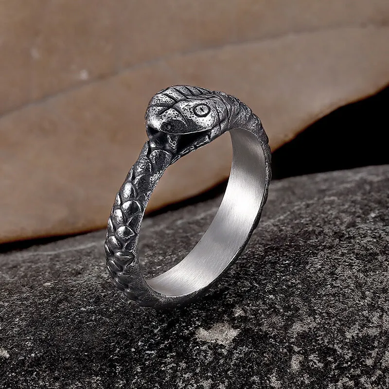 Retro Ouroboros Stainless Steel Snake Ring sold by GTHIC product image thumbnail 3