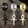 Ankh Stainless Steel Cross Earring sold by GTHIC