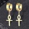 Ankh Stainless Steel Cross Earring sold by GTHIC