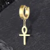 Ankh Stainless Steel Cross Earring sold by GTHIC
