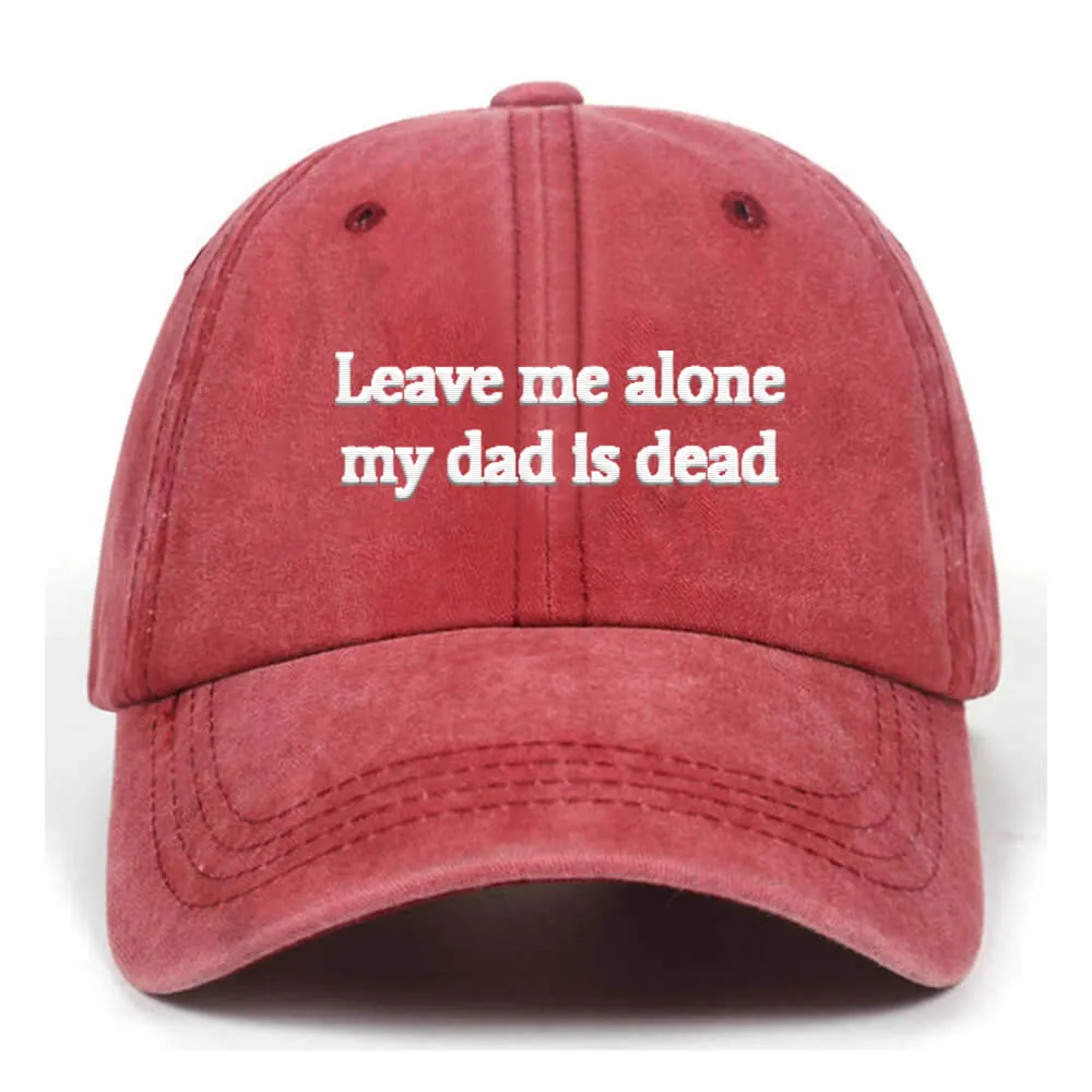 Leave Me Alone Vintage Washed Baseball Cap sold by GTHIC product image thumbnail 2